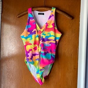 Multicolor, Bright bathing suit, Sz S